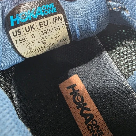 Hoka One One Challenger ATR 6 Womens 7.5B Real Teal Cantaloupe Trail Shoes - Picture 6 of 8